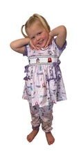 Pre-order Purple pop handmade smocked pyjamas