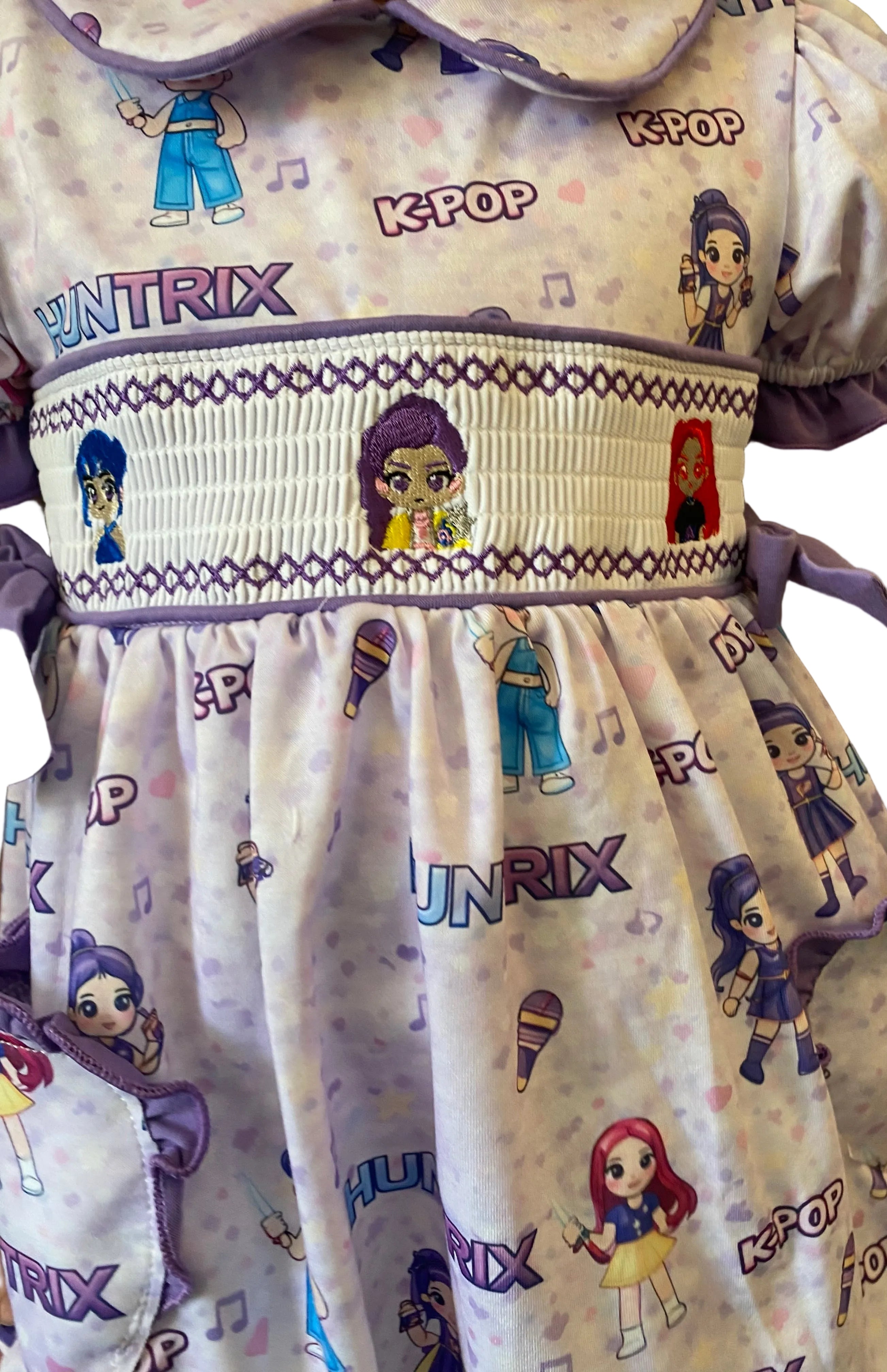 Pre-order Purple pop handmade smocked pyjamas